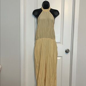 SHEIN Halter Neck Jumpsuit in yellow